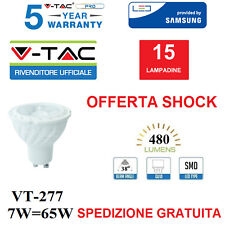 30 Pezzi V-tac Lampadina Led Vt-277 Chip Samsung Gu10 7w Faretto Spotlight 38° 