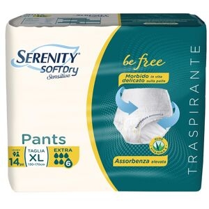 8 Pacchi Serenity Pants Soft Dry Sensitive Extra Tg. Xl Da 14