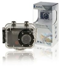 Action Cam Camera Full Hd Nera 1080p, Alloggiamento Impermeabile + Supporti, Csac300