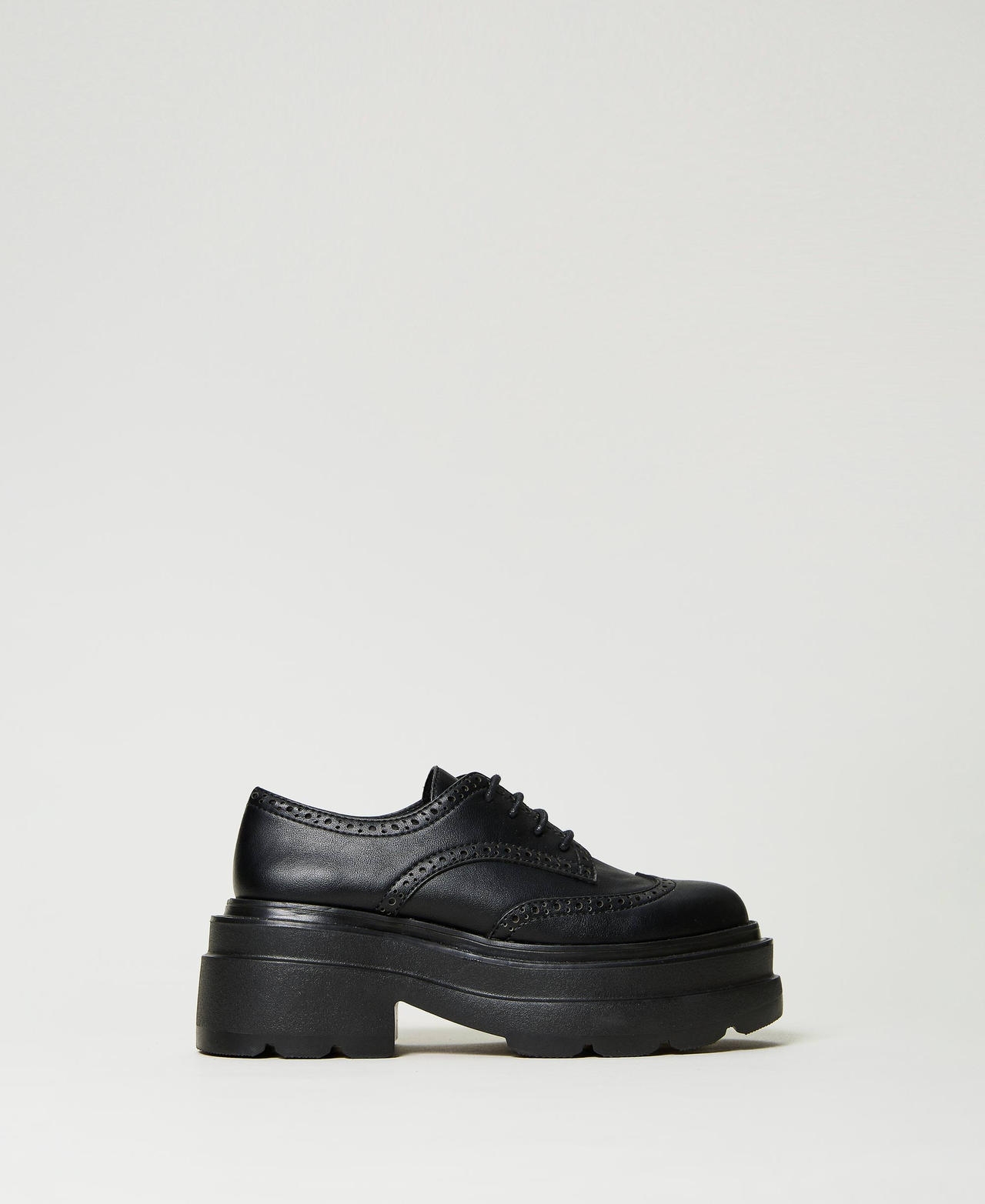 actitude by twinset - scarpe stringate brogue, nero, taglia: 35 donna