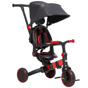 Aiyaplay Triciclo Per Bambini Con Maniglione 3 In 1 E Tettuccio Regolabile