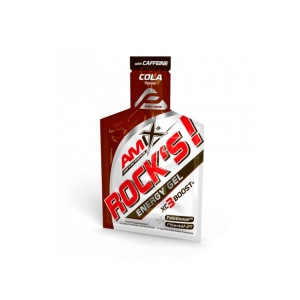amix rock's gel con caffeina cola 20ud x 32gr nero uomo