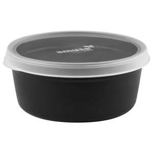 amuse pro lunch box riutilizzabile rotonda ; 1200ml, 18x7.7 cm (xh); nero; rotonda; 10 pz. / confezione donna