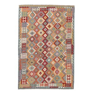 Annodato A Mano. Provenienza: Afghanistan 201x292 Kilim Afghan Old Style Tappeto Lana,