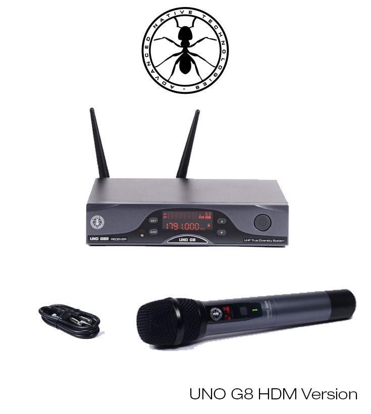ant (advance native technologies) ant uno g8 hdm sistema microfonico wireless uhf professionale con mic gelato uomo