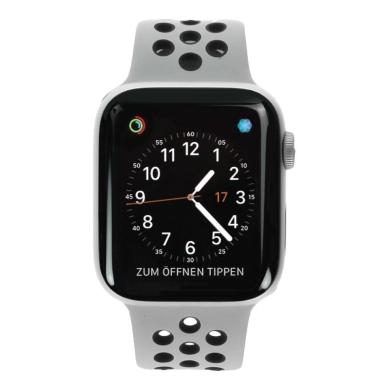 apple watch series 4 nike+ gps 44mm alluminio argento cinturino sport nero - ricondizionato - ottimo - grade a