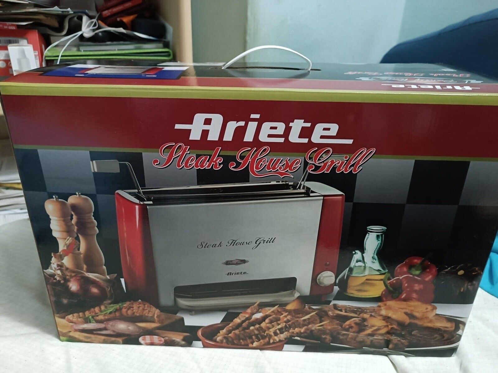 ariete steak house grill (0730) - piastra elettrica verticale - timer 30 min - 1300w