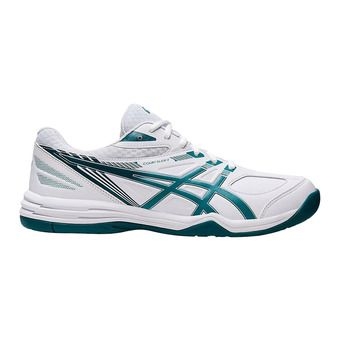 asics court slide 2 - scarpe da tennis uomo white/velvet pine