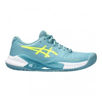 asics gel-challenger 14 - scarpe da tennis donna gris blue/safety yellow