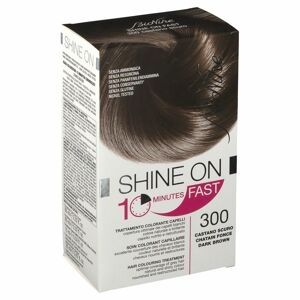 bionike shine on fast trattamento colorante capelli castano scuro 300 flacone 60 ml + tubo 60 ml