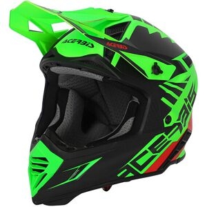 Casco Motocross Acerbis X-track 22.06 Verde Fluo Nero