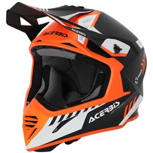 Casco Motocross Acerbis X-track 22-06 Nero / Arancio Fluo Ece 22.06
