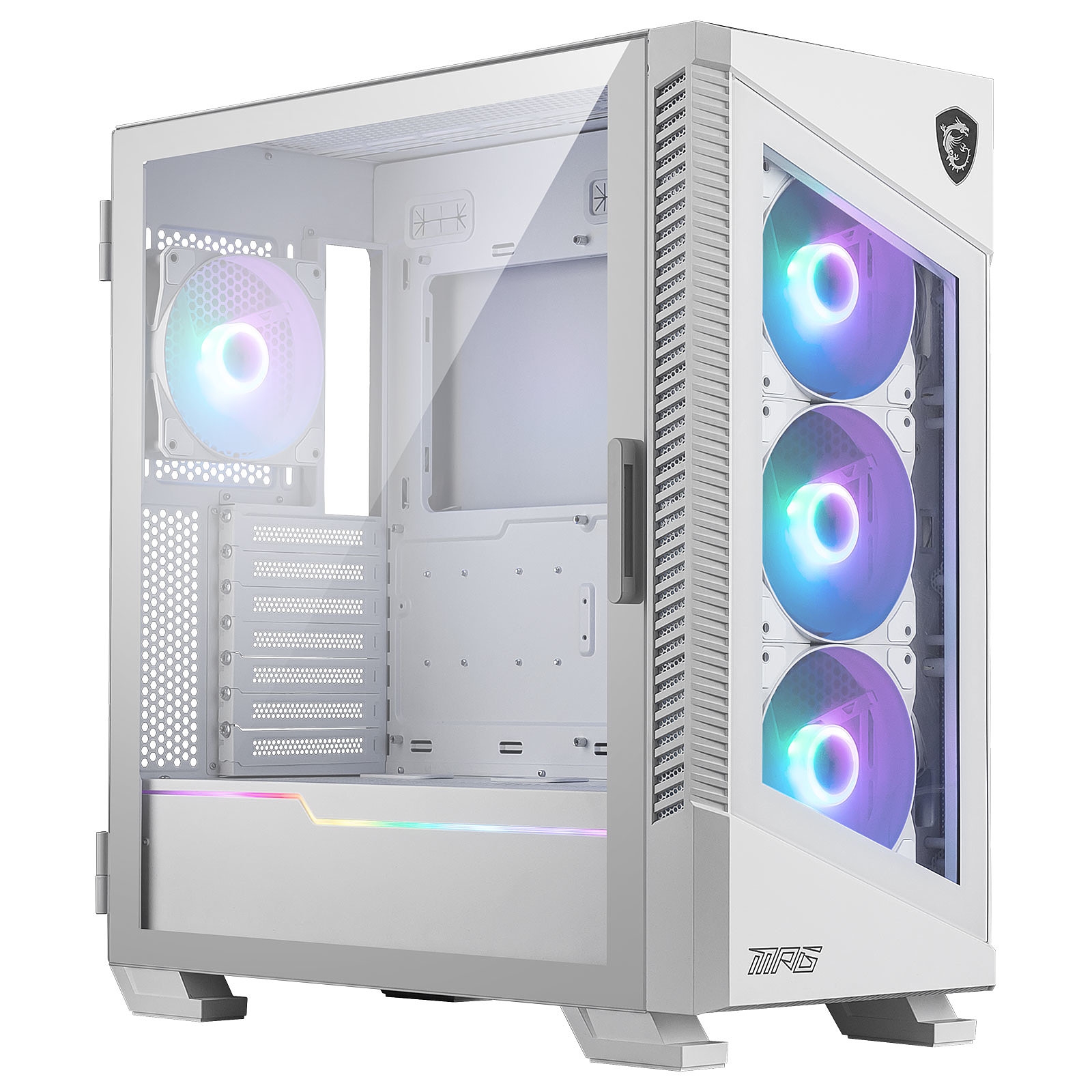  Case Computer Desktop Atx Msi Mpg Velox 100r Bianco Multicolore