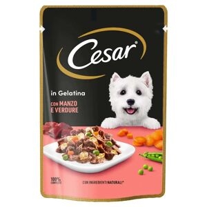 Cesar Dog Busta In Gelatuna Multipack 24x100g Manzo E Verdure
