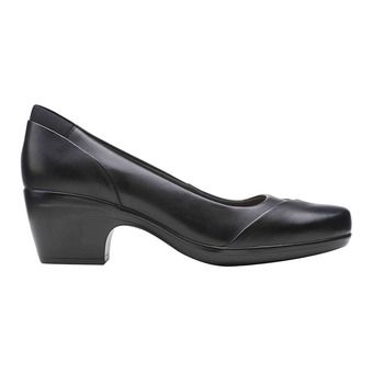 clarks emily alexa - scarpe con tacchetti donna black leather