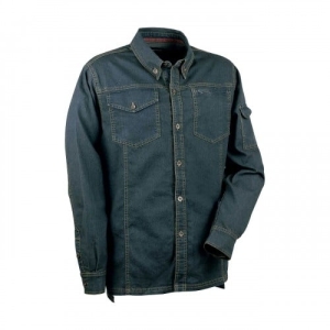 cofra camicia da lavoro modello jeans bucarest colore blu - tg. xxl.