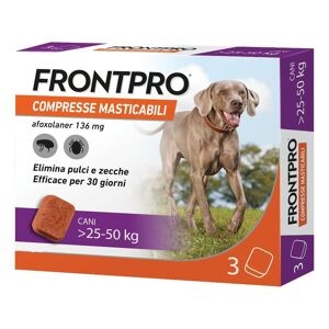 Compresse Antiparassitarie Masticabili 'frontpro' Cani 25 Fino A 50 Kg / 3 Compr