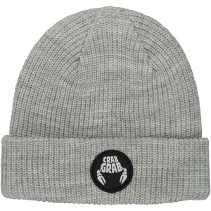 Crab Grab Circle Patch Beanie Heather Grey One Size