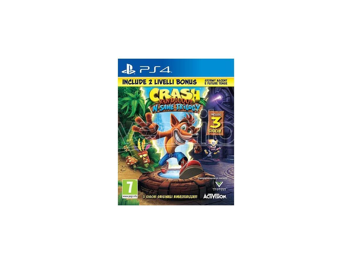 Crash Bandicoot N.sane Trilogy + 2 Livelli Bonus Ps4 Playstation 4