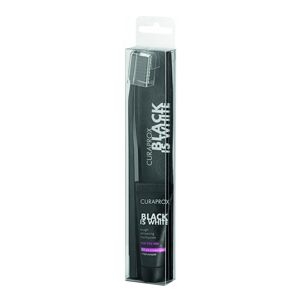 curaprox black is white dentifrici sbiancanti 1 dentifricio da 10ml + 1 spazzolino