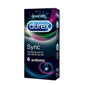 Durex Sync Stimolanti Preservativi Con Nervature E Ritardanti 48 Profilattici