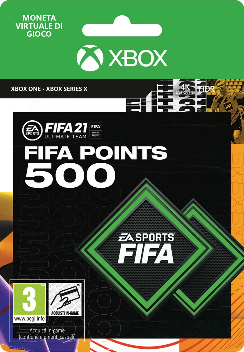 electronic arts fifa 21 - 500 fut points (compatibile con xbox one)