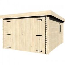 eurobrico garage in legno da giardino decor et jardin galan rettangolare 349x481x224 cm - 61832s936 uomo