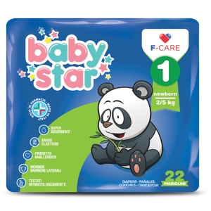 Farvima Medicinali Spa Baby Star Pannolini Newborn T1 2/5 Kg 22 Pezzi