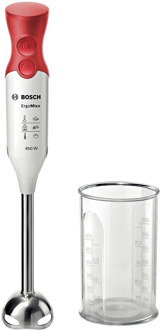  Frullatore Ad Immersione Bosch Hand Blender 600 Ml Bianco Rosso Rojo/blanco 450