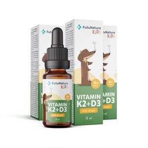 Futunatura Kids 3x Vitamine K2+d3 In Gocce – Per Bambini, Totale 45 Ml