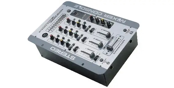 Gbc Dj Mixer 3 Canali 3 Ingressi Line Phono Selezionabili Controllo Toni 2 Micro