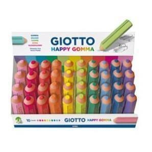 Giotto 569496 Giotto Happy Gomma Gomma Per Cancellare Colori Assortiti 40 Pezzi 