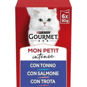 Gourmet Mon Petit Intense Cat Busta Multipack 6x50g Tonno Salmone E Trota