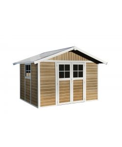 grosfillex casetta da giardino deco sherwood in pvc effetto legno 7,5 mq - 22907681 uomo