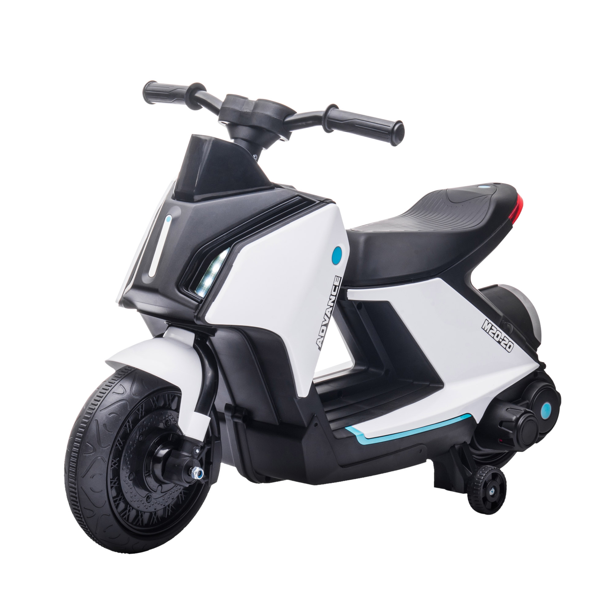 Homcom Moto Elettrica Per Bambini 6v Con Musica E Fari Led Velocità 1.5-2.5km/h