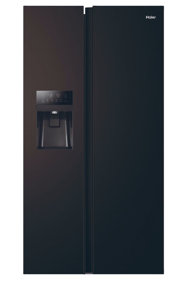 hsr3918fipb frigorifero side by side, 515 litri,classe f,colore black, dispenser acqua e ghiaccio, l x p x a (mm) 908x659x1775