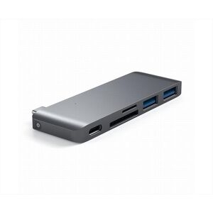 Hub Usb-c Alluminio Satechi Con Usb-a, Microsd/sd Per Apple Macbook - Grigio