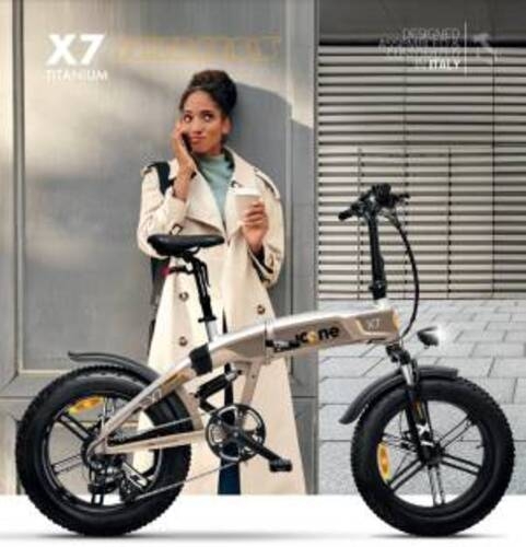 icon.e bici elettrica pieghevole icross-x7 250w titanium nero donna