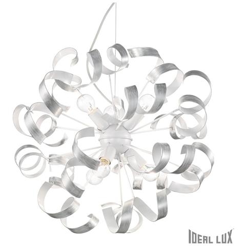 Ideal Lux Vortex Sp6 Argento Mod. 101613 Lampada A Sospensione 6 Luci