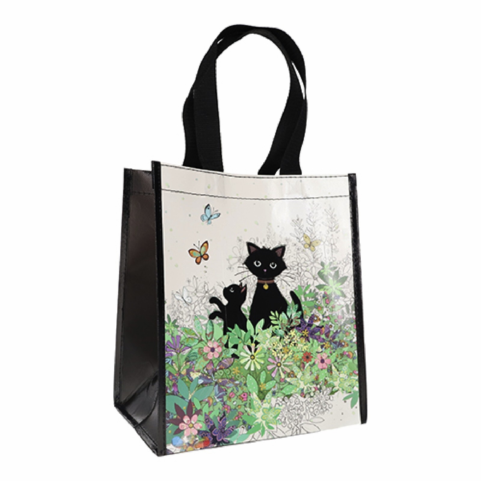 kiub sacchetto di plastica riciclata per il trasporto di gattini da giardino bug art donna
