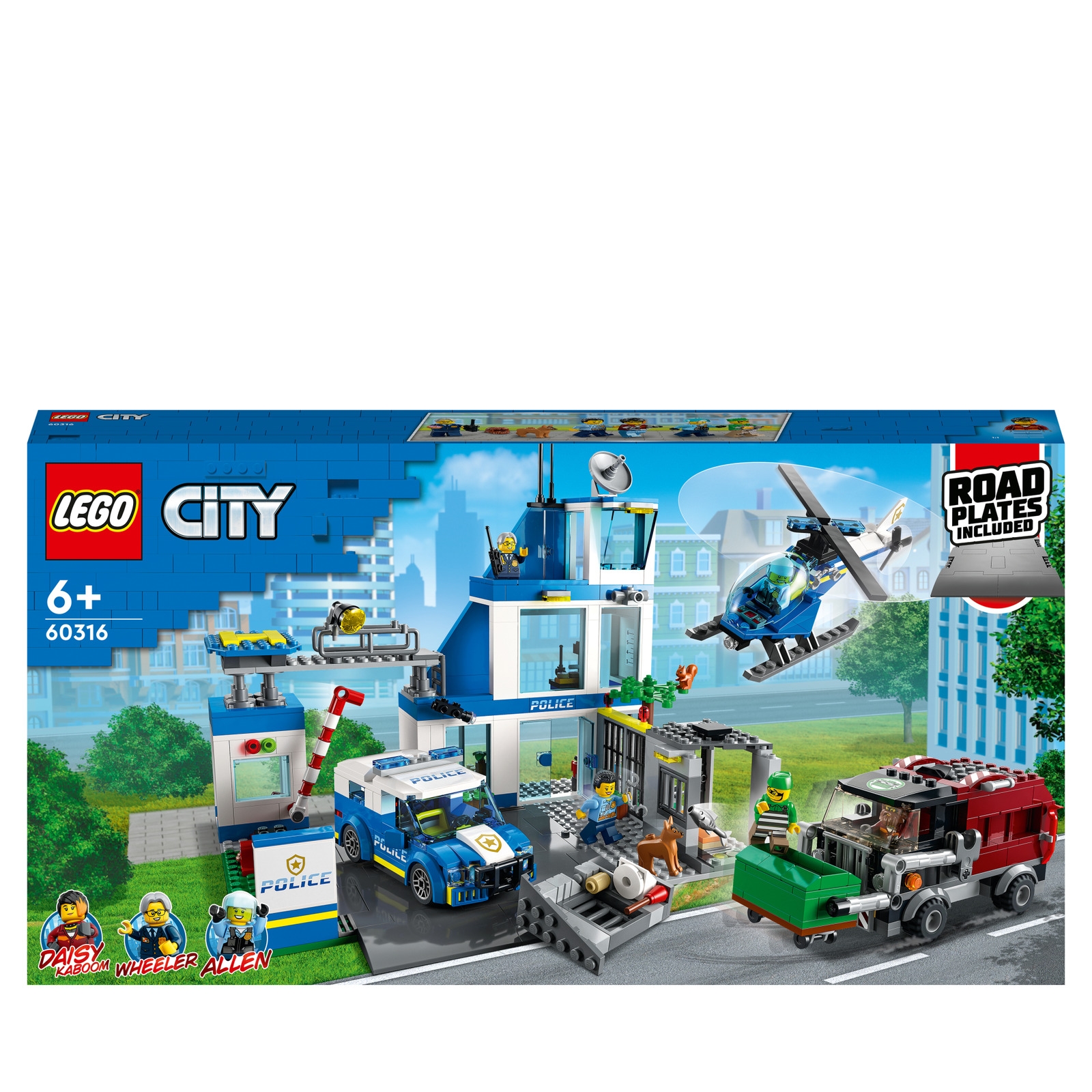 Lego 60316 City Police Stazione Di Polizia, Con Elicottero Giocattolo E Camion D