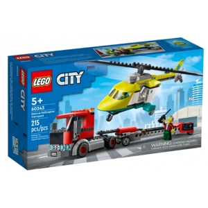 Lego 60343 City Great Veicoli Salvataggio Elicottero Trasporto, Camion Giocattolo.
