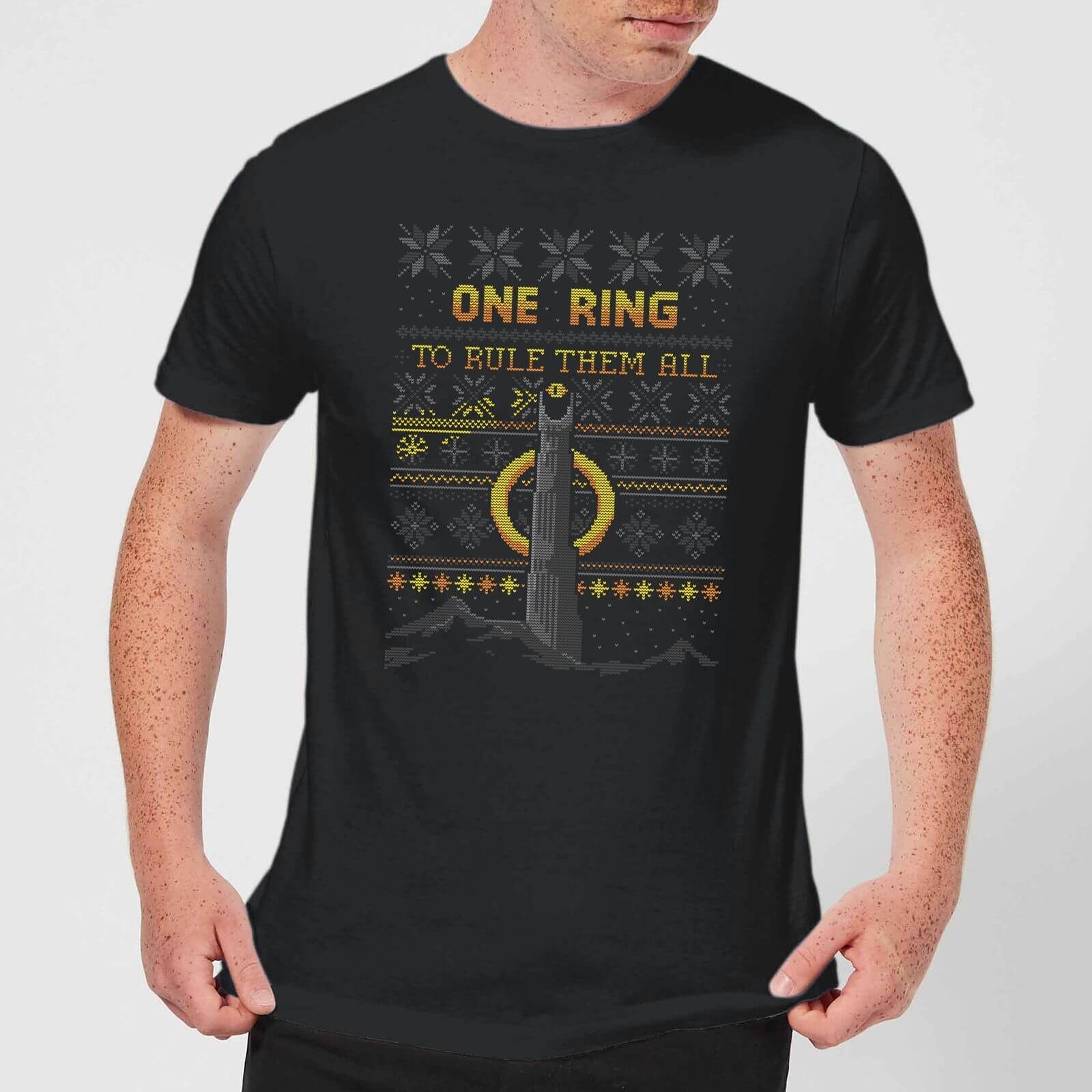 lord of the rings t-shirt one ring christmas - nero - - s uomo