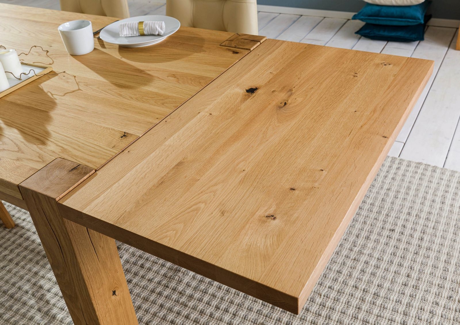 massivmoebel24 kent #119 prolunga per tavoli da 160x90 in legno di quercia selvatica - oliato / natur 50x90x4 uomo