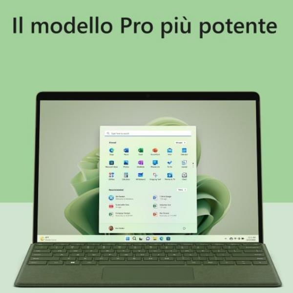 Microsoft Surface Pro Keyboard Verde Microsoft Cover Port Qwerty Italiano 8x8-00