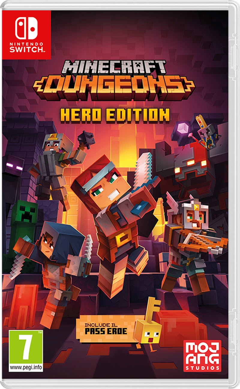 Minecraft Dungeons Hero Edition Nintendo Switch Nuovo Da Esposizione Negozio