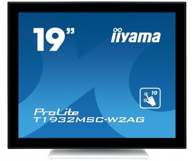 monitor iiyama prolite t1932msc-w2ag pc 48,3 cm (19) 1280 x 1024 pixel led touch screen , bianco nero donna