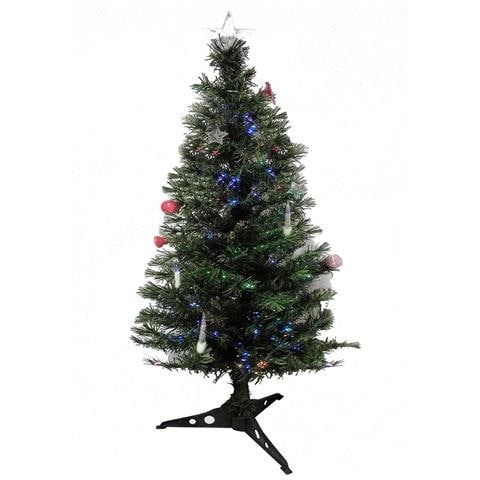 newlupex albero di natale con led colorati in fibra ottica altezza 100cm nero donna