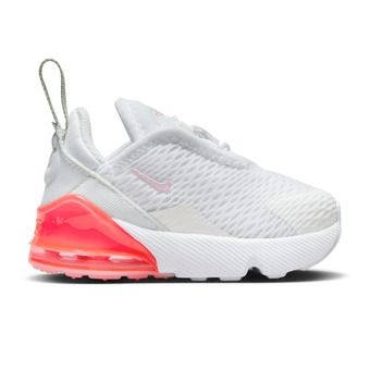 nike nike air max 270 (td) - sneakers bebè white/pink foam -summit white-honeydew