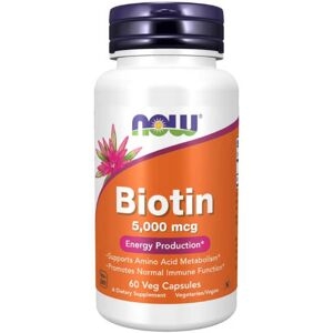 Now Foods Biotina - 5000mcg - 60 Vcaps
